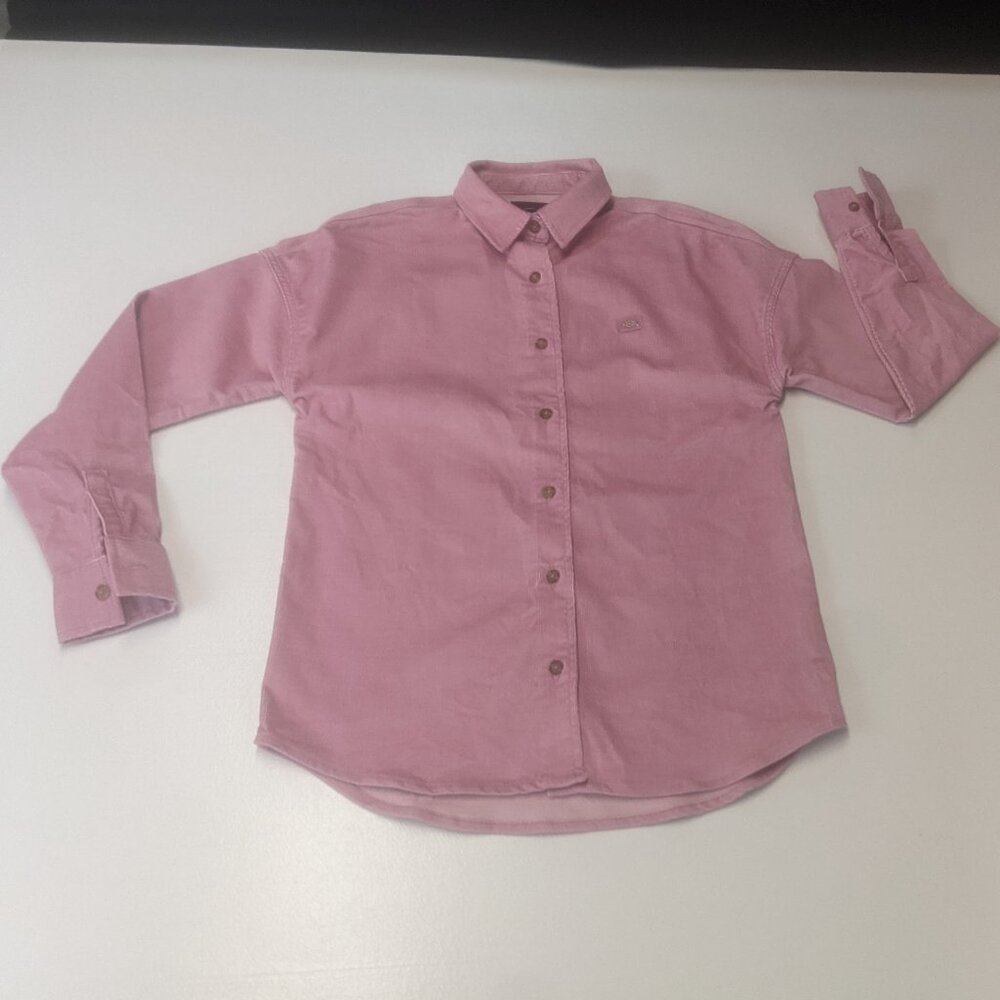 Dickies Women's Halleyville Oversized Corduroy Shirt - Foxglove Pink Size XS